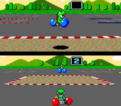 Super Mario Kart videogame screenshot
